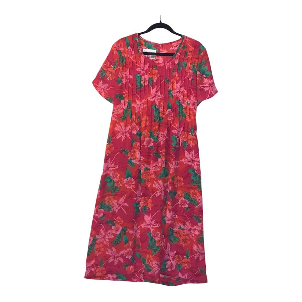 BETSY LAUREN Women Size 8 Red Floral A Line Dress